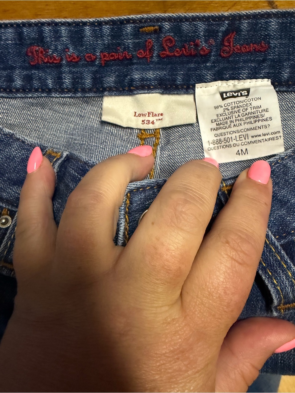 Levi’s 534 Low Flare Bootcut Jeans Women’s 4M Low Rise Y2K Stretch Medium Wash - Picture 2 of 9